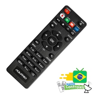 Controle Remoto V1 Aquário Para Smart Tv Box 4k Aquario Stv-2000 com Netflix / Spotify / YouTube / Amazon