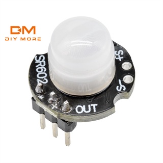 DIYMORE SR602 DC 3.3V-15V Módulo Detector De Sensor De Movimento Corporal Inteligente SR602 Pyroelectric Infravermelho PIR Switch Board