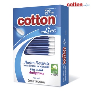 Hastes Flexíveis Cotonetes Cotton Line 150 Unidades