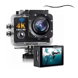 Câmera Filmadora Sport 4k Ultra Hd Wi-fi Estilo Gopro Capacete Mergulho Bateria Extra