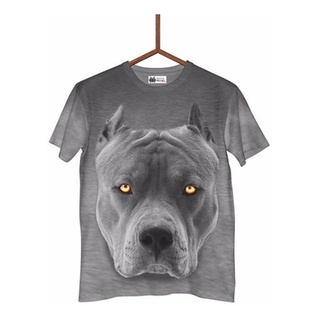 Camisa Camiseta Animais Cão Cachorro Pitbull 3d Pit Bull