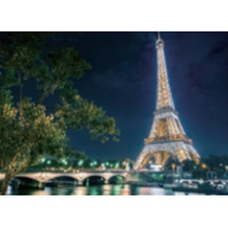 Quebra-cabeça Madeira 1000 Peças Adulto – Torre Eiffel Iluminada, Paris - 75x50cm