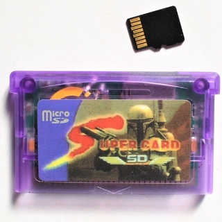 Super Card Sd Cartucho Flash Card Para Game Boy Advance Gba + Jogos + Adaptador (1)