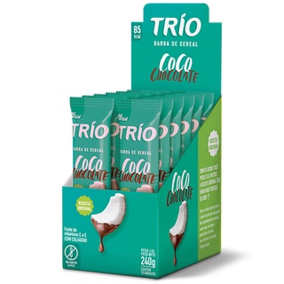 Trio Coco com Chocolate c/12 - Trio Barra de Cereal Coco Trio Barra de Cereais Trio Caixa