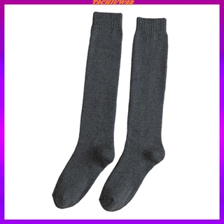 1 Pair Mens Knee High Long Socks Thick Warm High-Tube Breathable Soft for Winter Sports (8)