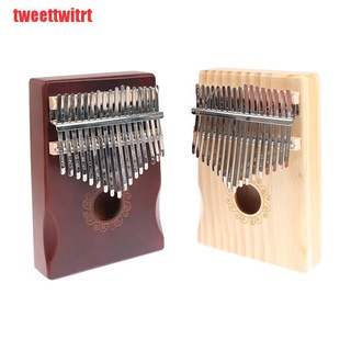 [tweettwitrt]17 Keys Kalimba Thumb Piano Wood Musical Instruments With Learning Book