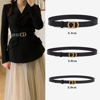 Korean Version of CD Belt Ladies Belt Retro Simple All-match Leather Decoration Dress Belt Light Luxury Hundred Matching Accessories (1)