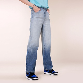 A21 Calça Jeans Feminina Reta/Cintura Alta/Degradê/Modelo Sentido /