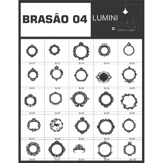 Aplique Brasão mdf 6 cm - kit 15 unidades (5)