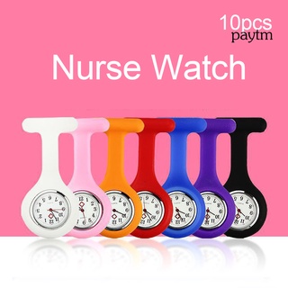 (PM ❀ Broche De Silicone Para Médicos E Enfermeiros/Relógio De Quartzo Com Bolso De Pendurar