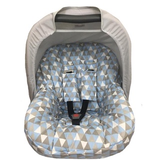 capa para bebe conforto com protetor de cinto 70cm x 50cm e capota solar tamanho universal estampas para meninos