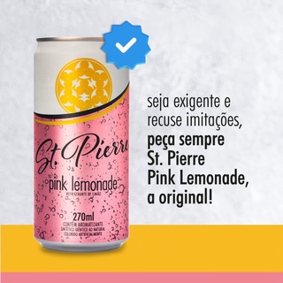 Refrigerante St. Pierre Pink Lemonade Lata Pack 6 unidades 270ml