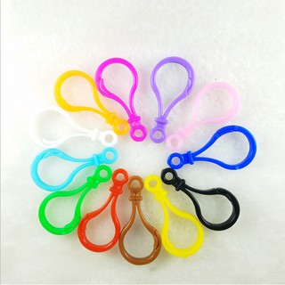 20pcs Candy Color Plastic Lobster Clasp Hooks Bags Purse Key Ring Hook Finding Keychain for Jewelry Making Buckle