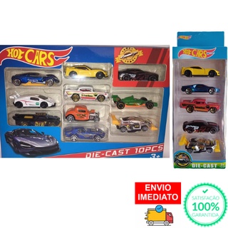 Kit Carrinhos Hot Cars Miniaturas estilo Hot Wheels Colecionavel Promoção!