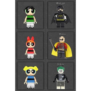 Lego Miniatura Meninas Super Poderosa, Detona Ralph, Flash, Dc Comics, Batman, Batgirl, Marvel, Hulk, Xmen, Jean Grey, Wolverine, Joker, Coringa