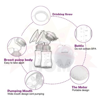 Extrator de leite Bomba Tira Leite Real Bubee Pam Susu Elektrix Bomba Dupla Leite Materno (5)
