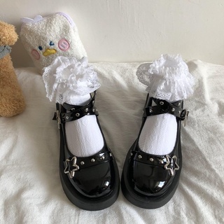 Sapato Japonês Lolita Muffin De Fundo Redondo Com Fivela (9)