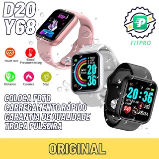 D20 Y68 Bluetooth à Prova D’água Smartwatch Fitness Inteligente Relogio