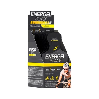 Gel Energel Black 10 Sachês Bodyaction Carb Up Sabor Abacaxi Bcaa Waxy Maize Whey protein