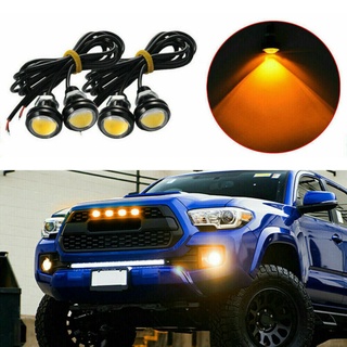 4 kits de iluminação de grade âmbar LED adequados para caminhões SUV Ford SVT Raptor de uso geral (luz de olho de águia