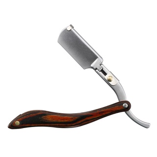 Vip Folding Shaver Holder Replaceable Blade Wooden Handle Manual Oil Head Razor Vintage Classic Hairdressing Knife (4)