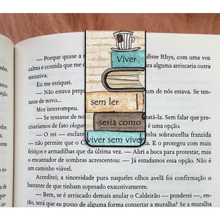 Marca Pagina Magnetico Frase: Viver sem ler seria como viver sem viver