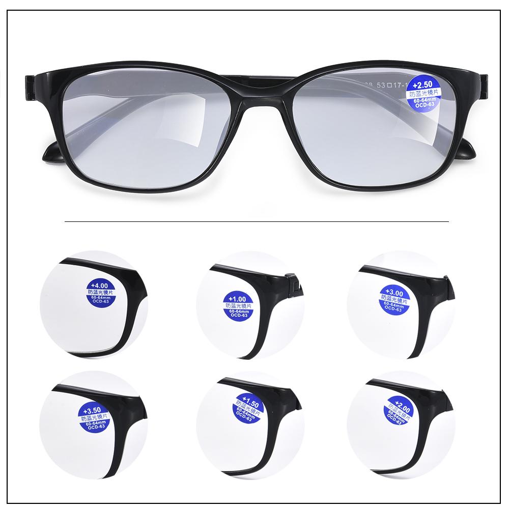 Óculos De Leitura Masculino Multifocal Progres @ @ Siva Quadrado Com Lentes De Claro Azul