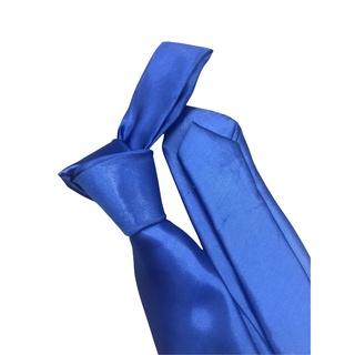 Gravata Azul Royal Bic Brilhante Noivos Padrinhos Slim Fit