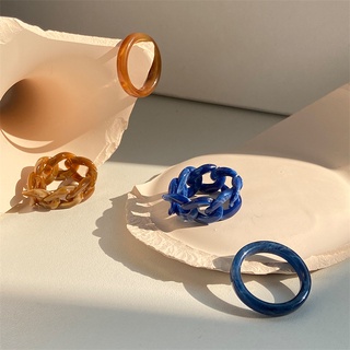 [AORE] 2Pcs/set Anel de resina joias estilo coreano conjunto de anéis de moda para mulheres (7)