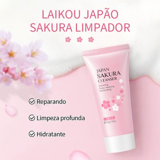 Sabonete Facial LAIKOU Japan Sakura Para Pele Seca / Oleosa 50g (3)