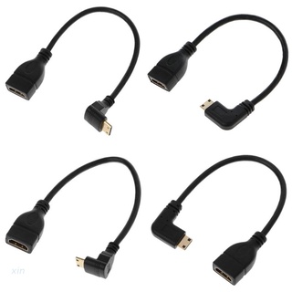 XI Mini USB Entrada HDMI Em Ângulo De 90 Graus Macho Para Fêmea