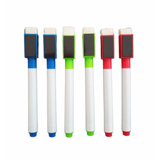1 caneta marcadora TINTA PRETA p/ quadro branco com ímã e apagador na tampa (1)