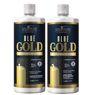 Kit Escova Progressiva Salvatore Blue Gold 1 Litro (1)