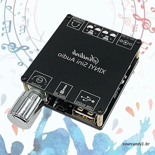 Amplificador de potência digital bluetooth estéreo C50L 50W canal duplo 360 sintonia contínua