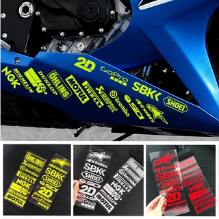 Adesivo Refletivo De Motocicleta 2d Sponsor 2d / Conjunto Completo De Adesivo De Bicicleta Modificado 2pçs