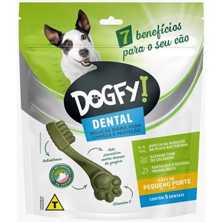 Petisco Dogfy Dental Pequeno Porte 5un Limpa Dentes Tártaro