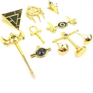 8pcs/Set Yu-Gi-Oh! Millennium Items Puzzle Necklace Keychain Pendant Xmas Gift hot sale