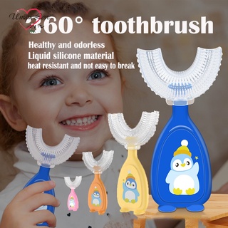 Escova De Dentes Infantil Em Formato De U De 2-12 Anos 360 Graus Para Crianças (1)