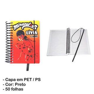Bloco / Agenda de Anotações Capa PVC Para Sublimação - 9,5x14,5 cm (100 páginas - 50 folhas)