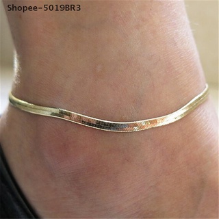 Shopee-5019BR3 1Pc Silver/Gold Plated Chain Ankle Bracelet Anklet Foot Jewelry Beach Jewelry Shopee-5019BR3