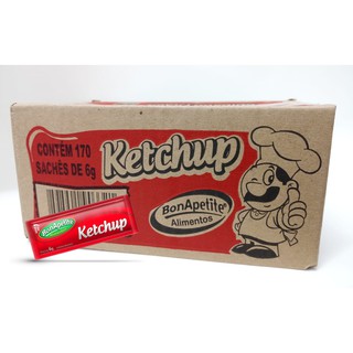 Ketchup BonApetite c/ 170 sachês de 6g cada