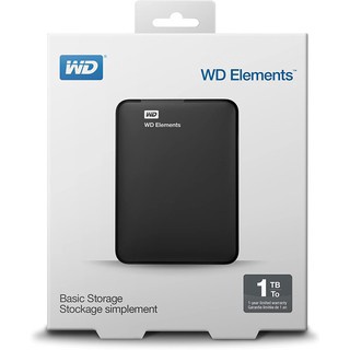 HD Disco rígido externo Western Digital WD Elements WDBUZG0010BBK 1TB preto Novo