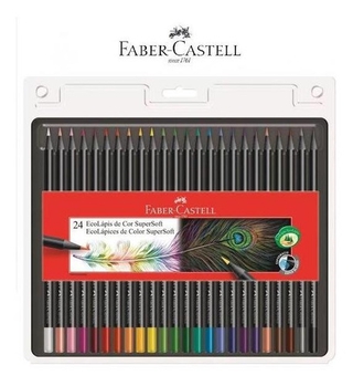 Lápis De Cor 24 Cores Super Soft Faber Castell 120724SOFT