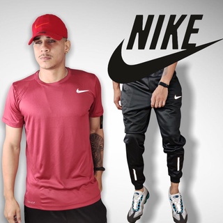 Kit Conjunto Nike Masculino Calça Jogger Refletiva + Camiseta Dri Fit Tecido Leve (7)