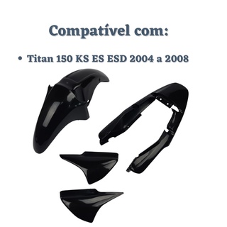 Kit Carenagem Complemento Cg 150 Titan 2004 A 2008 Preta (3)