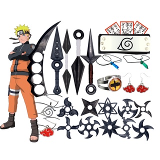 Kit Kunai Naruto Kyubi Manto Capa Itens para Fantasia Naruto Infantil Unitário