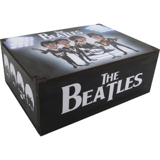 Caixa Organizadora Porta Objetos Presente Decoração Banda The Beatles 23x17x9 cm MDF