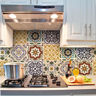 Adesivo de Azulejo Português Para Cozinha Banheiro 15x15 cm - Ref 024