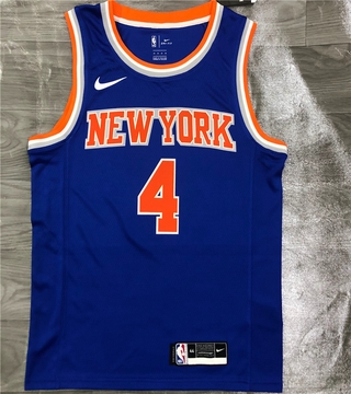 Derrick Rosa # 4 NBA New York Tênis Knicks Azul D A Mais Recente Hot Imprensa Versão Do Jogador De Seda