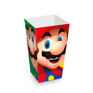 Caixa para Pipoca Super Mario 6x6x12,5cm com 10und